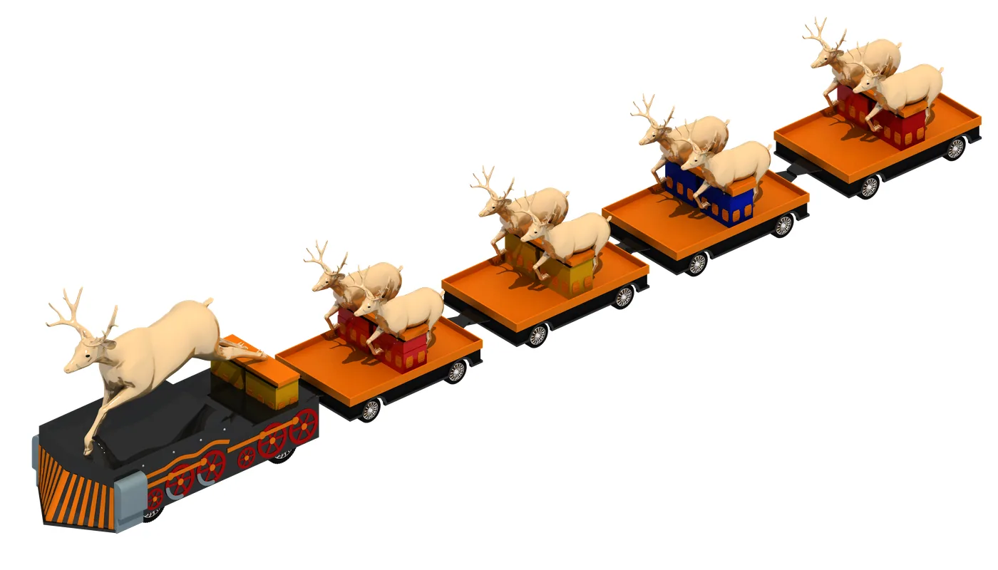 Deer Train — original design by XL Amusement Ride amusement ride factory