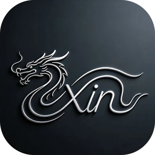 XL Amusement Ride logo — Xinlong dragon emblem